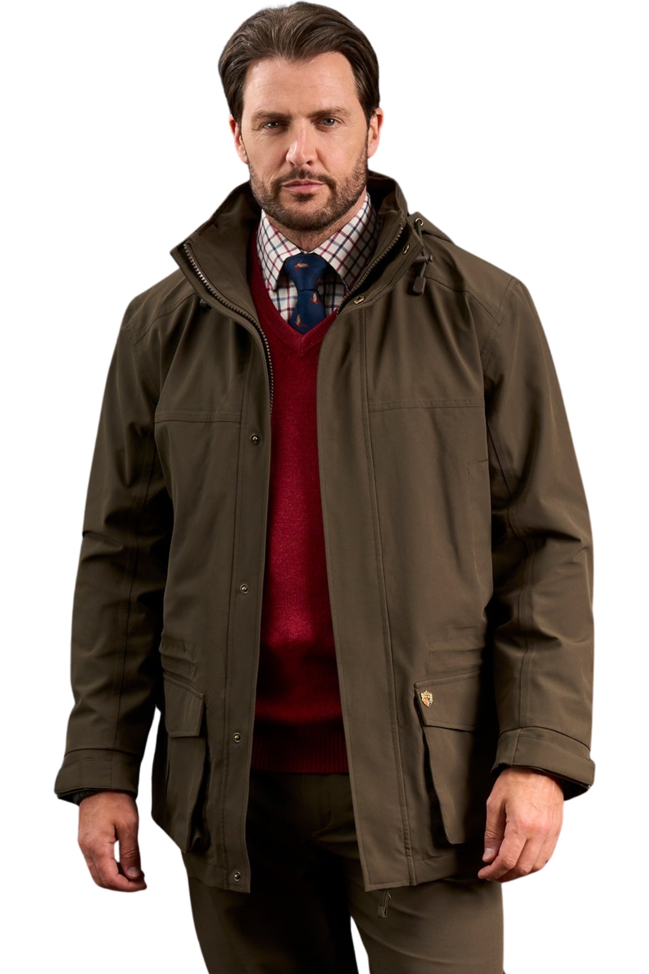 2025 Alan Paine Mens Dunswell Field Coat DUNGCOT - Olive - Mens